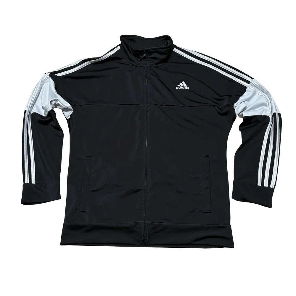 adidas Youth Boys Zip Up Track Jacket Size Large 21 x 25